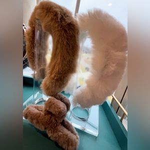 Furry Neutral Hair Band & Clip set